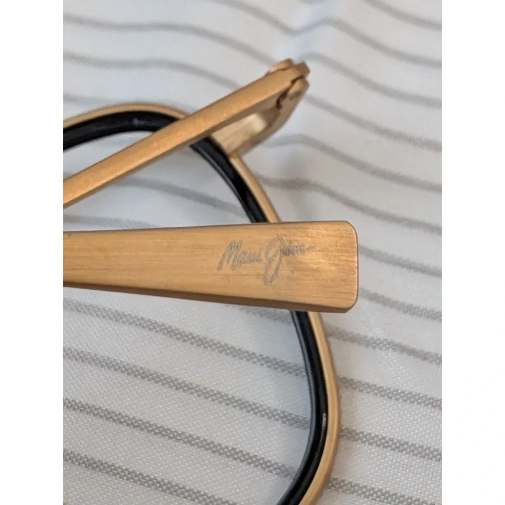 Maui Jim Sunglasses Following Seas 555-16M Gold Titanium‎ Frames Only No Lens